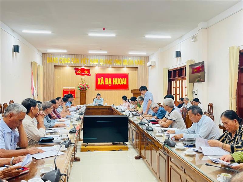 Hình ảnh hội nghị góp ý quy hoạch chung xã Đạ Huoai